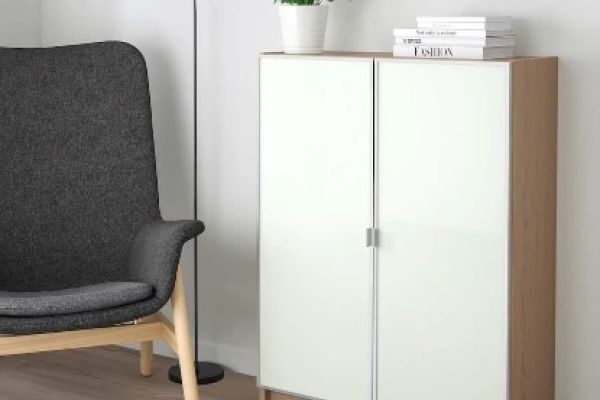 Bücherregal mit Glastüren