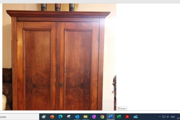 Antiker Kleiderschrank 180 x 124 x 58 cm