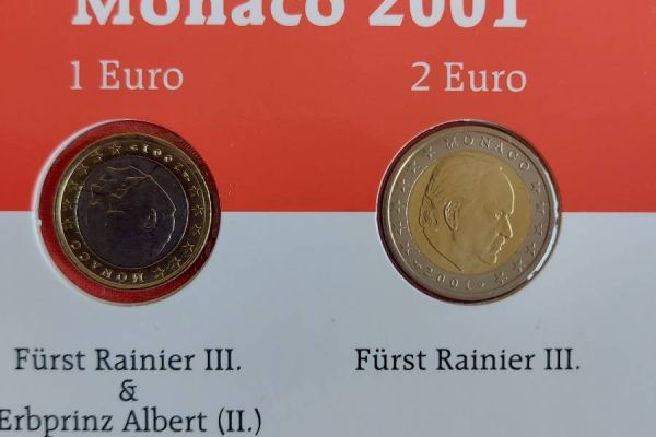 Münzen Monaco 2001
