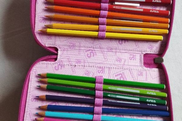 Federmäppchen (Schuletui) samt Inhalt zu verkaufen