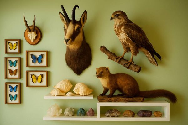 SUCHE Naturkundl. Sammlung, Mineralien, Präparate, Fossilien, Muscheln