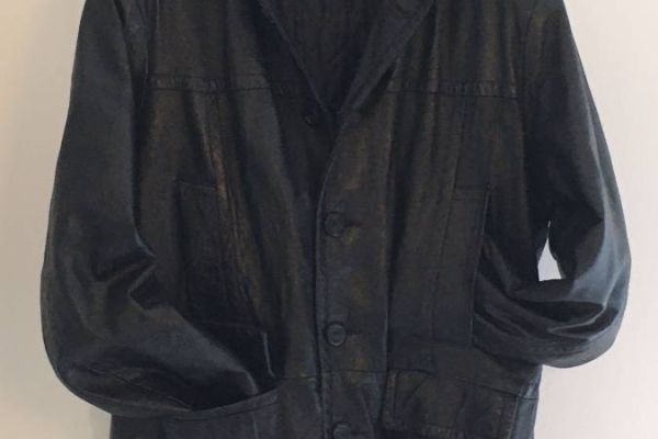 Lederjacke schwarz Größe 52