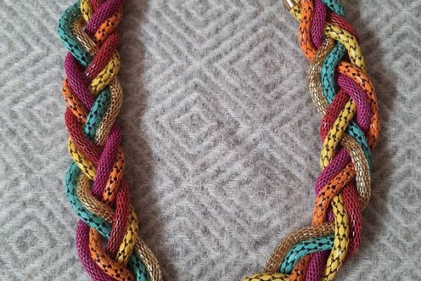 Bunte Statement-Kette | Gold