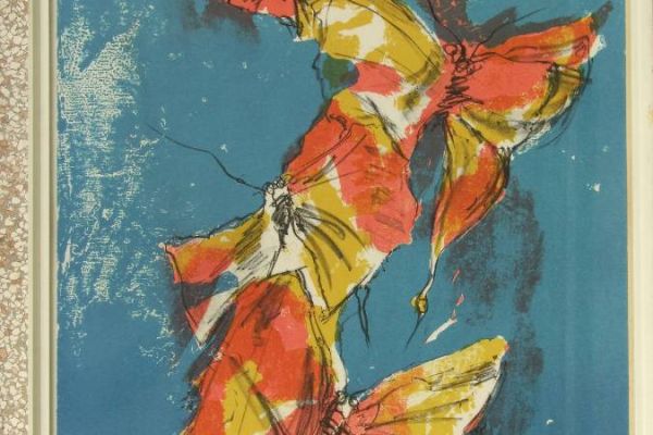 Siebdruck "Schmetterlinge", 66 x 50 cm