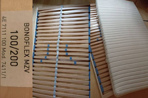 Lattenrost mit Matratze 100x200 cm