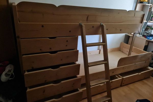 Stockbett Massivholz