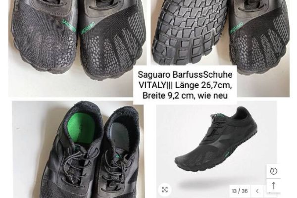 Barfußschuhe Saguaro Größe 41, ISL 26,7 BREITE 9,2