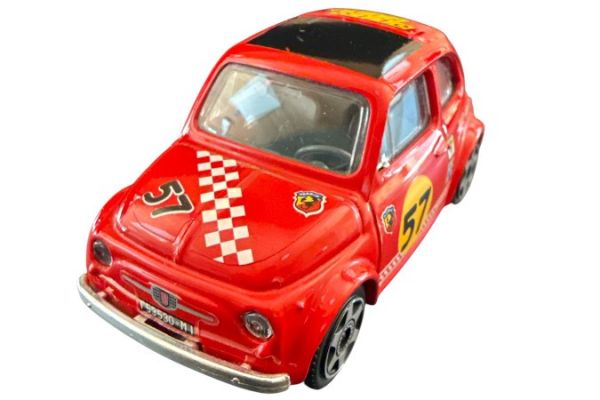 Fiat 500 Modellauto Burago 1:43 – Rennversion mit Nr. 57