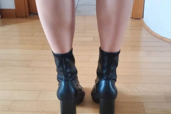 Schwarze Damenstiefel Gr.40