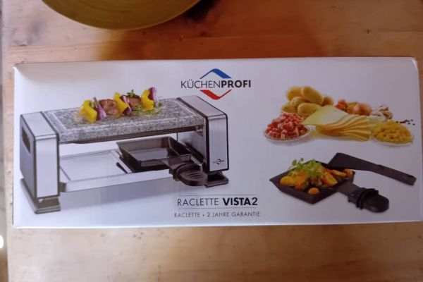 RACLETTE mit Steinplatte von Marke Küchenprofi (UNBENUTZT)