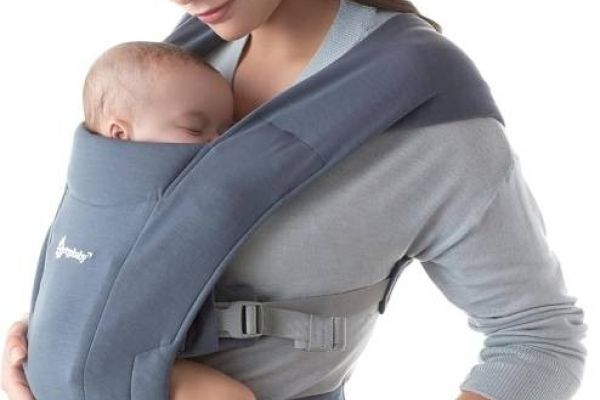 Ergobaby Embrace Babytrage für Neugeborene 3-11 kg, Oxford Blue