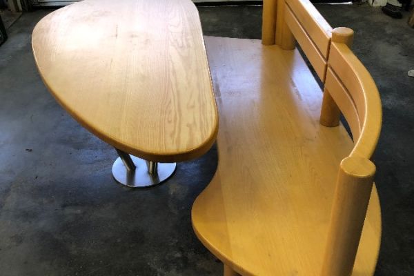 Holzbank+Tisch