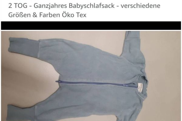 Hofbrucker 100 %Baumwollfleece Ganzjahresschlafsack