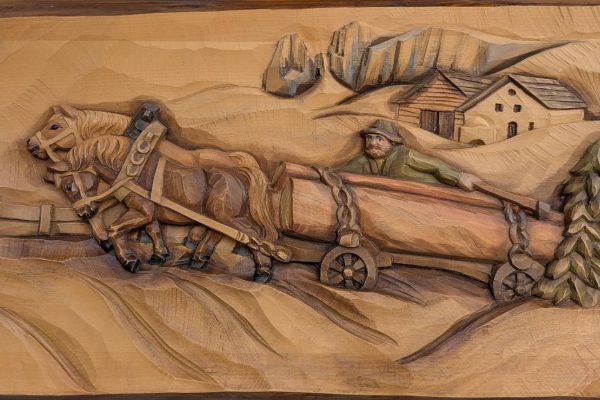 Wunderschönes Holz Relief