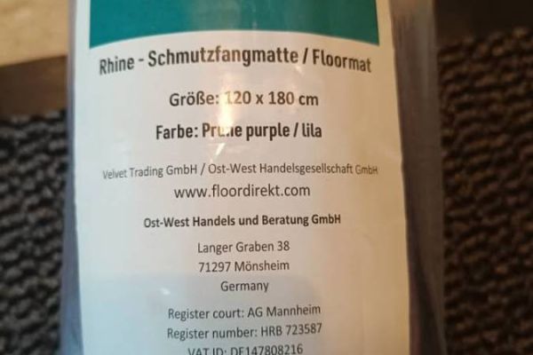 Schmutzfangmatte 120 x 180 NEU