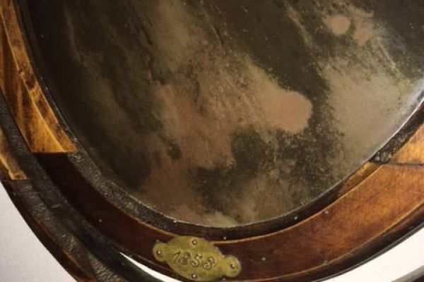 Antiker Spiegel (verraucht) von 1853