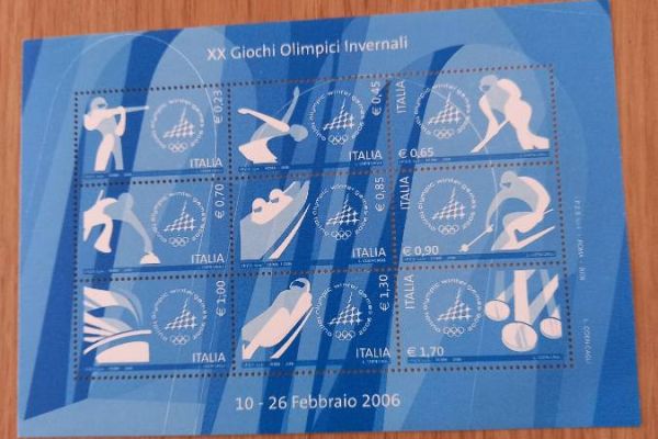 Briefmarken Sonderserie Olymp. Winterspiele Turin 2006