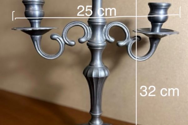 Zinn-Kerzenleuchter - Candelabro in peltro