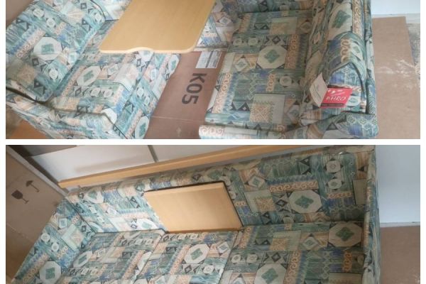 Sitzbank mit Tisch – Bettfunktion