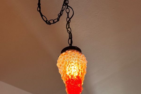 Vintage Glas Pendelleuchte – Traubenform