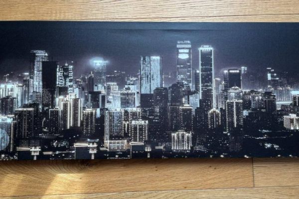 Wandbild Nacht-Stadt