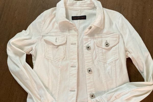 Weiße Jeansjacke, Trussardi, S/M