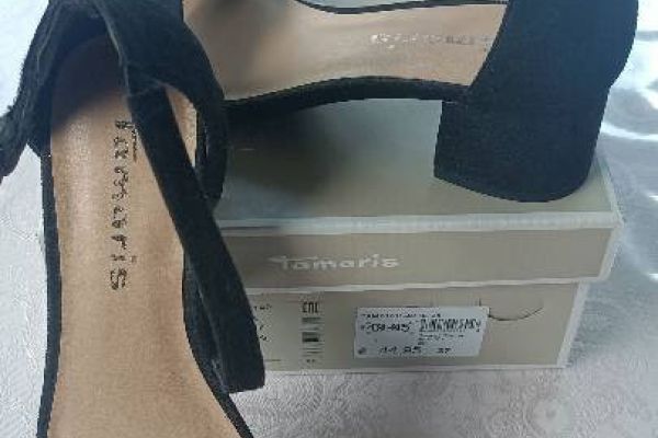 Sandalen für Damen Größe 37 schwarz.