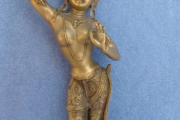 Statue Maya Devi - Mutter Buddhas. Bronze/Messing 51 x 16 cm