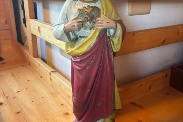2 Statuen aus Keramik für eine (Bauernhof-) Kapelle