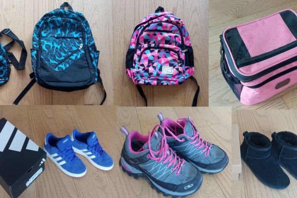 Neue Schultaschen und Schuhe