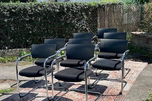 Stühle Design Freischwinger Dauphin Teo 1, 8 Stück in top Qualität