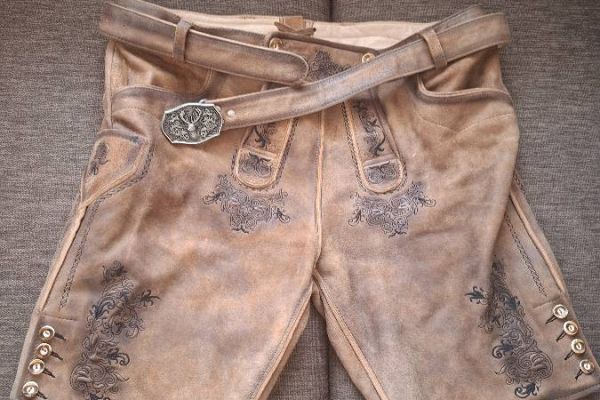 Herren Lederhose Gr. 58 inkl. Gürtel – wie neu, nur 1× getragen