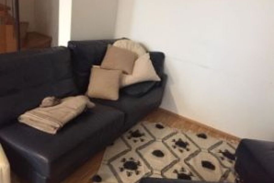 Dunkelblaue Echtleder-Couch - Bild 2