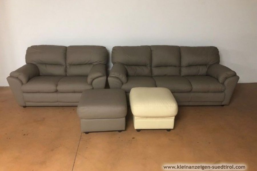 Couch/ Divan - Garnitur aus echtem Leder - Bild 1