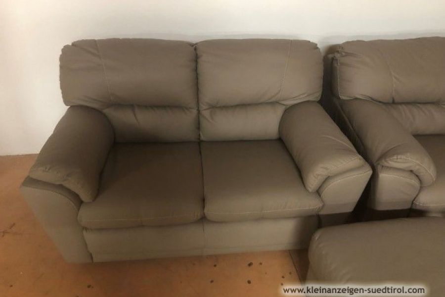 Couch/ Divan - Garnitur aus echtem Leder - Bild 4