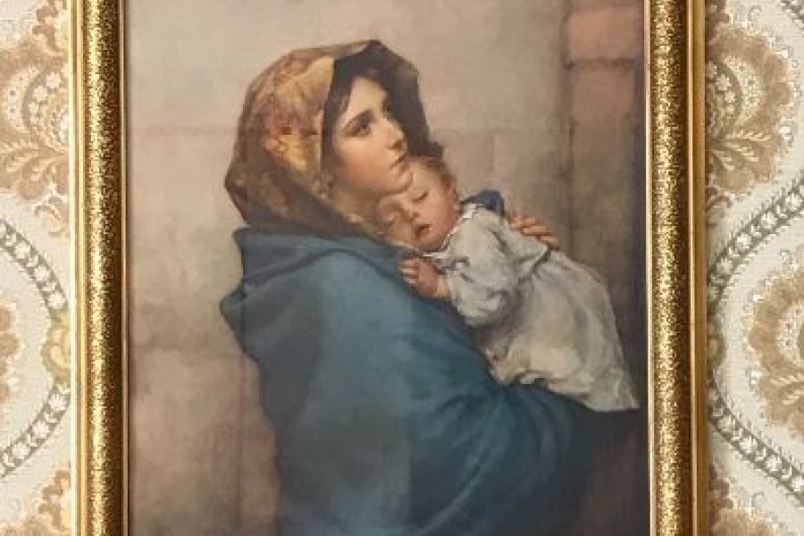 Gemalde Bild Maria Mutter Gottes Jesus Antik 50 Latsch 237297 Antiquitaten Kunst Sakrales