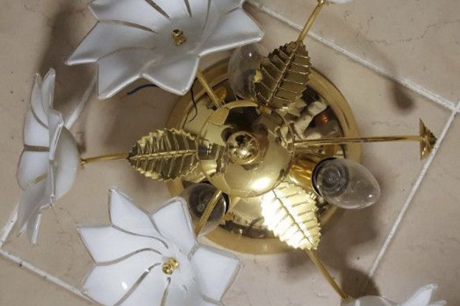 Deckenlampe vergoldet - Bild 1