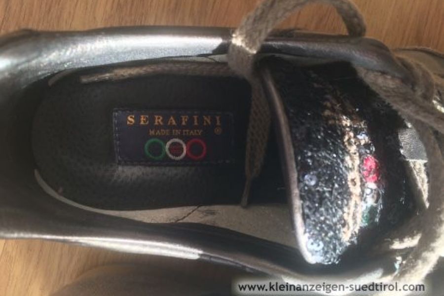 Serafini italienische Leder Sneaker - Bild 4