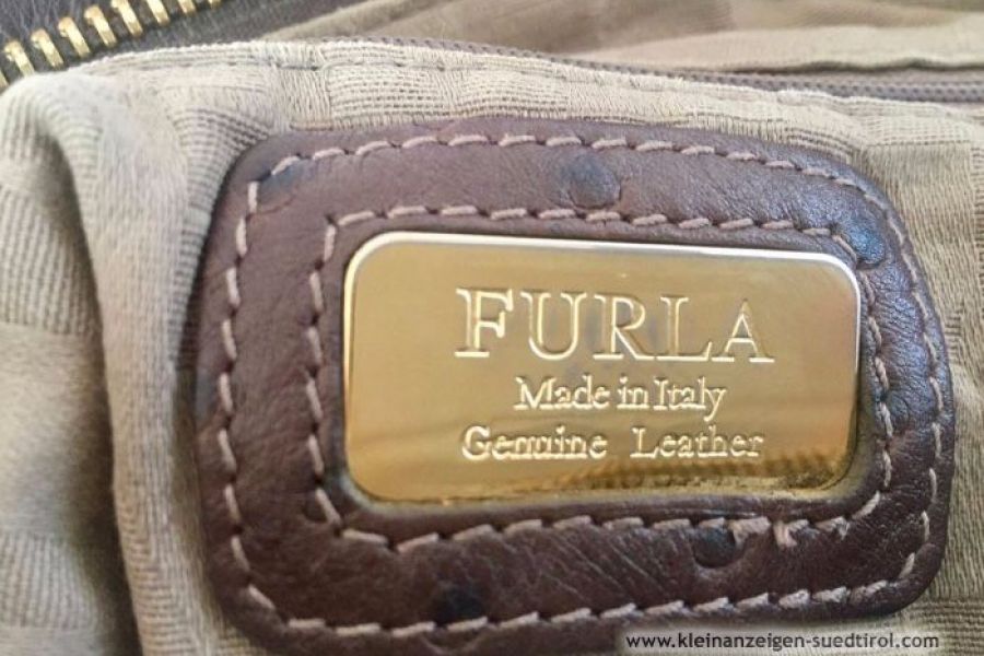 Furla Ledertasche braun, mit Gebrauchsspuren - Bild 2