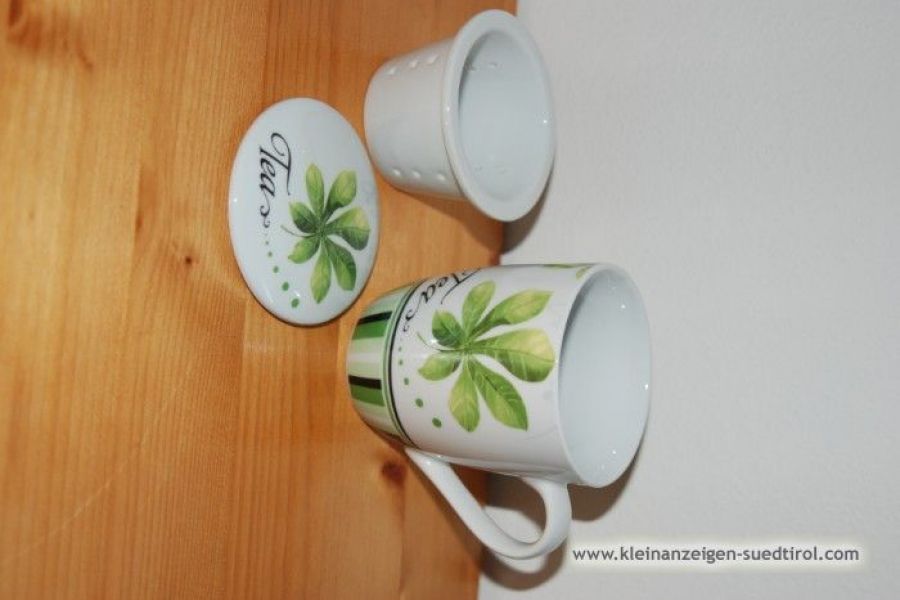Grün/weiße Teetasse - Bild 3
