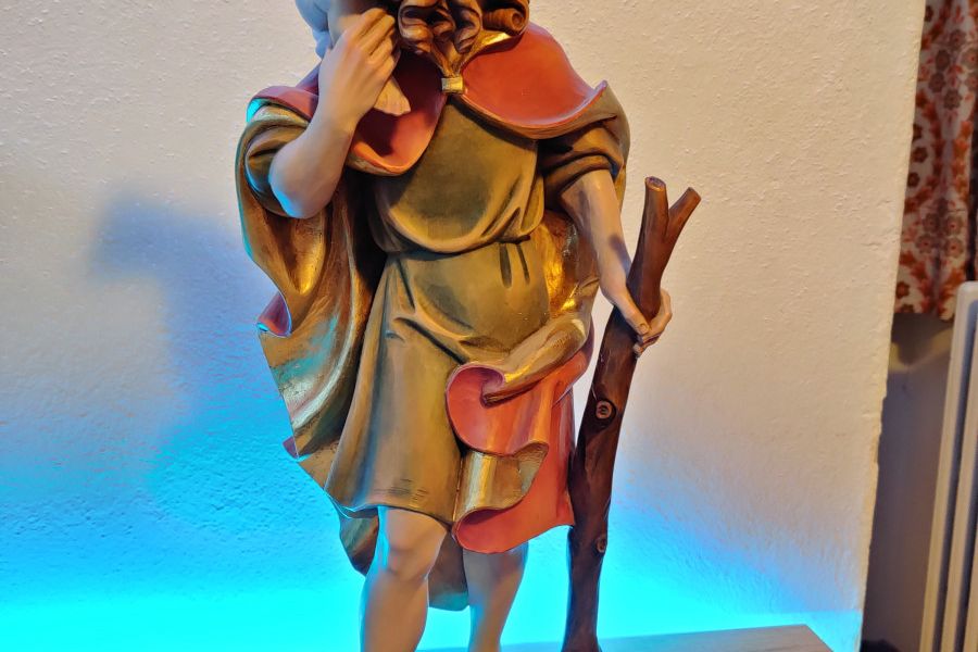 Heiliger Christophorus aus Holz - Bild 1