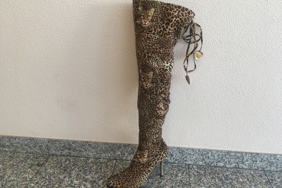 Stiefel mit Leopard Print - Bild 1