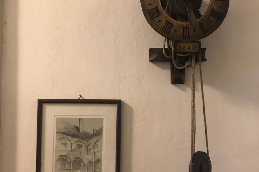 Alte Holzräderuhr - Bild 1