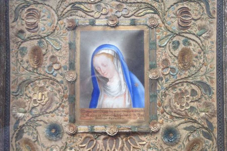 Karmelitaner Bild Klosterarbeit museales Werk aus Südtirol - Bild 2