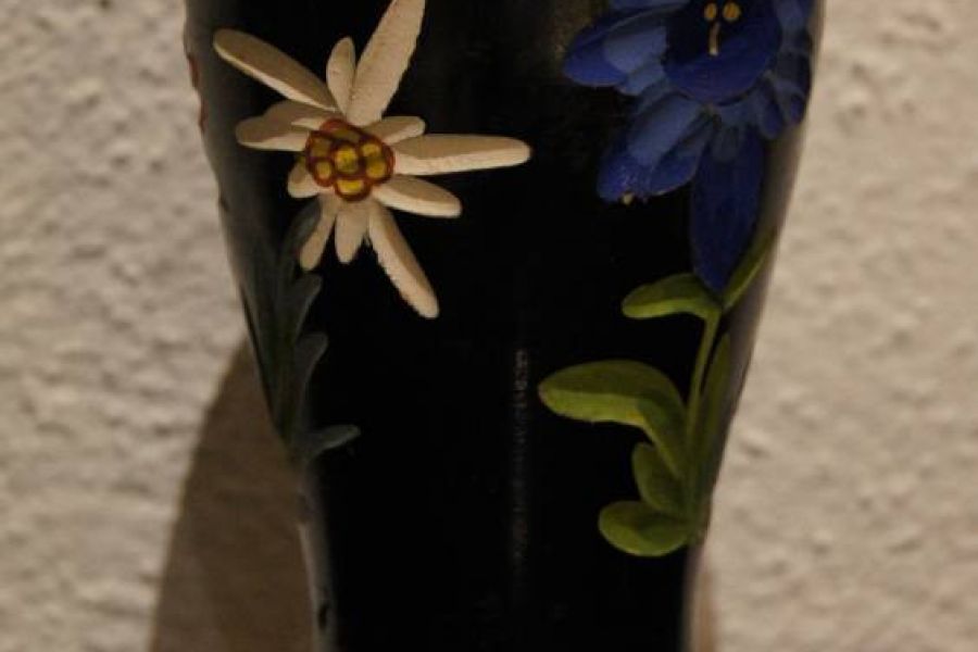 Schwarze Holzvase - Bild 1