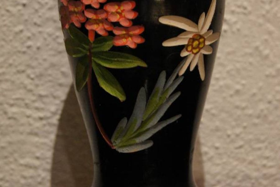 Schwarze Holzvase - Bild 2