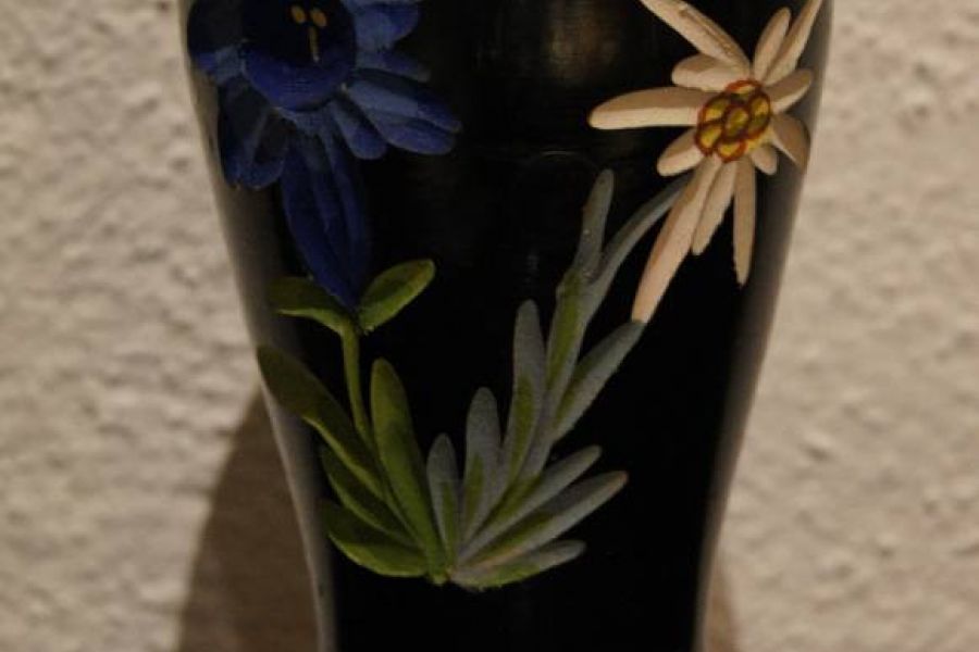 Schwarze Holzvase - Bild 3