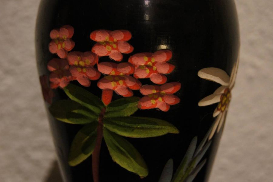 Schwarze Holzvase - Bild 4