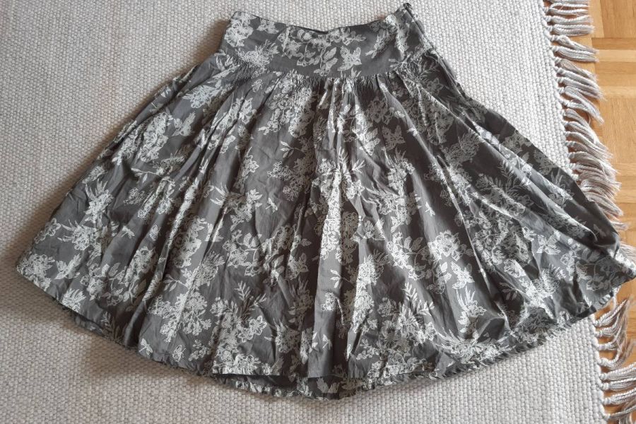 Rock Baumwolle grau grün beige 34 (40) H&M - Bild 1