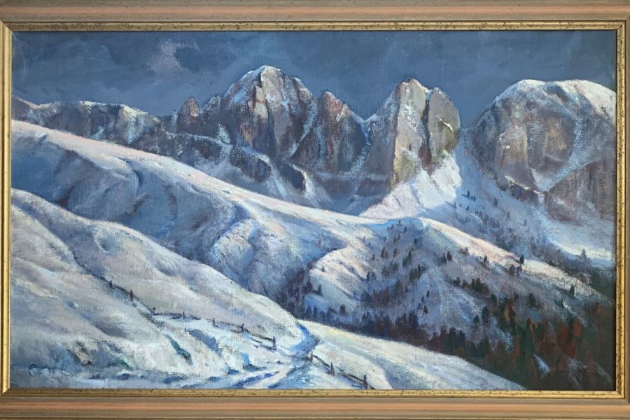 J. H. Pitscheider – Verschneite Berglandschaft - Bild 1